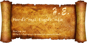 Herényi Eugénia névjegykártya